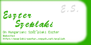 eszter szeplaki business card